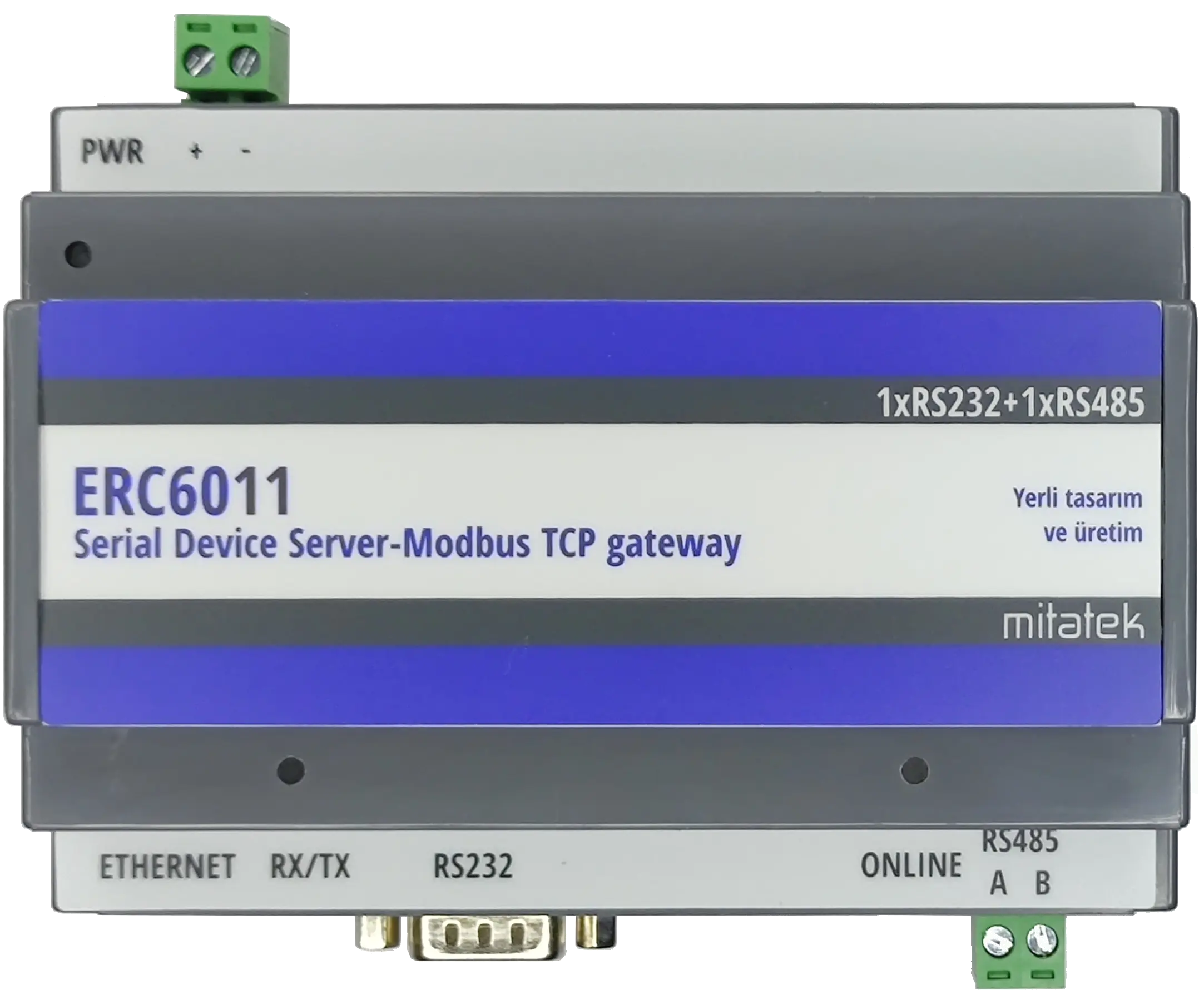 TEK RS232 TEK RS485 SERİ CİHAZ SUNUCUSU-MODBUS RTU-TCP GATEWAY
