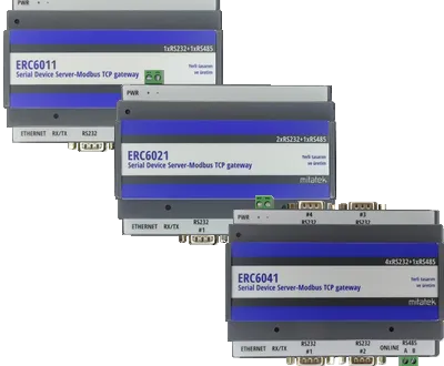 Ethernet Modbus TCP Gateway ürün ailesi